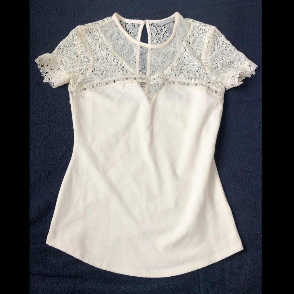 H&M Fancy Cream Top